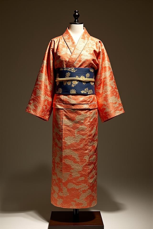 専門家によって修復され、元の輝きを取り戻したアンティーク着物